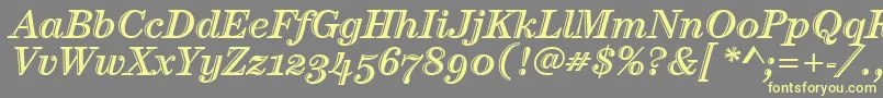 CenturyHtldOsItcTtItalic Font – Yellow Fonts on Gray Background