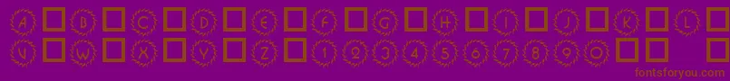 Шрифт 101DecoType1 – коричневые шрифты на фиолетовом фоне
