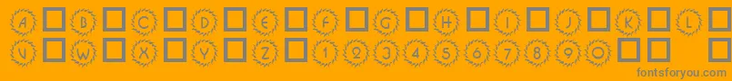 Шрифт 101DecoType1 – серые шрифты на оранжевом фоне
