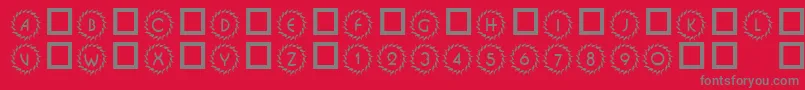 Шрифт 101DecoType1 – серые шрифты на красном фоне