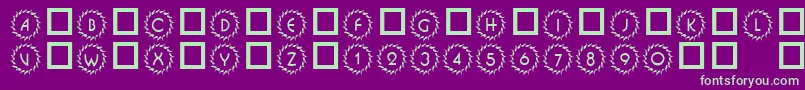101DecoType1-Schriftart – Grüne Schriften auf violettem Hintergrund