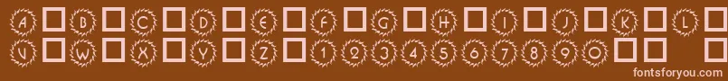Czcionka 101DecoType1 – różowe czcionki na brązowym tle