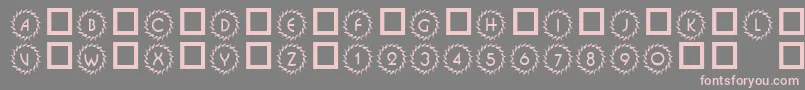 101DecoType1-Schriftart – Rosa Schriften auf grauem Hintergrund