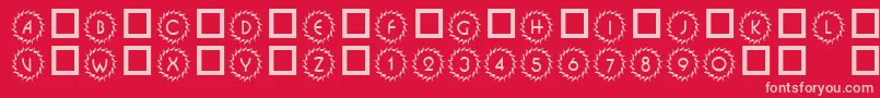 101DecoType1 Font – Pink Fonts on Red Background