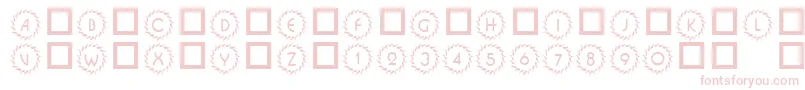 101DecoType1-Schriftart – Rosa Schriften auf weißem Hintergrund