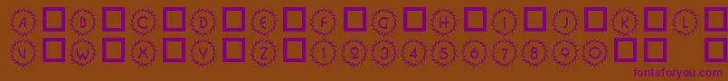 101DecoType1 Font – Purple Fonts on Brown Background