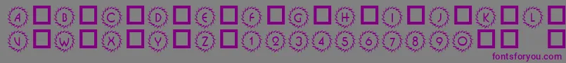 Шрифт 101DecoType1 – фиолетовые шрифты на сером фоне