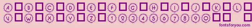 Шрифт 101DecoType1 – фиолетовые шрифты на розовом фоне