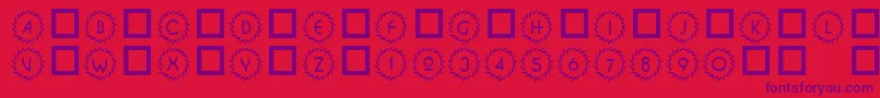 101DecoType1 Font – Purple Fonts on Red Background