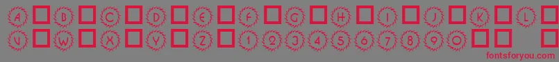 Шрифт 101DecoType1 – красные шрифты на сером фоне