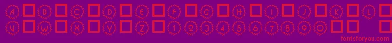 Czcionka 101DecoType1 – czerwone czcionki na fioletowym tle