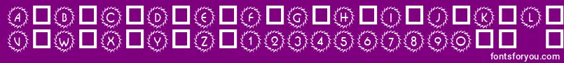 Czcionka 101DecoType1 – białe czcionki na fioletowym tle