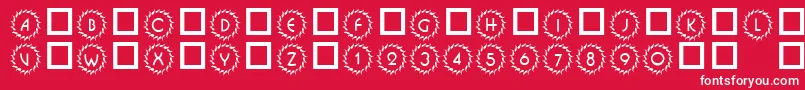 Шрифт 101DecoType1 – белые шрифты на красном фоне