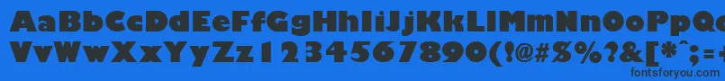 GiliganBlack Font – Black Fonts on Blue Background