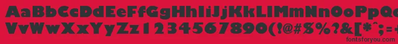 GiliganBlack Font – Black Fonts on Red Background