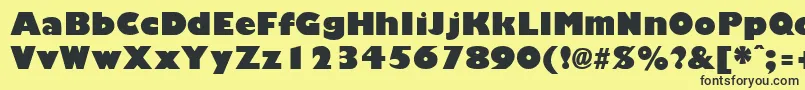 GiliganBlack Font – Black Fonts on Yellow Background