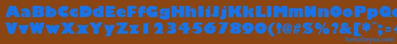 GiliganBlack Font – Blue Fonts on Brown Background