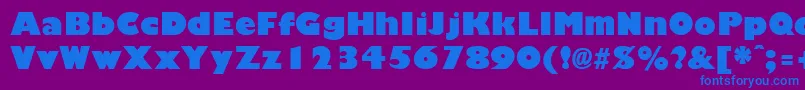 GiliganBlack Font – Blue Fonts on Purple Background
