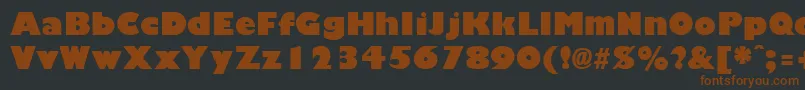 Шрифт GiliganBlack – коричневые шрифты на чёрном фоне
