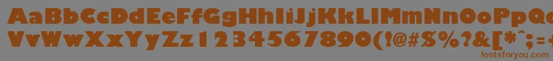 GiliganBlack Font – Brown Fonts on Gray Background
