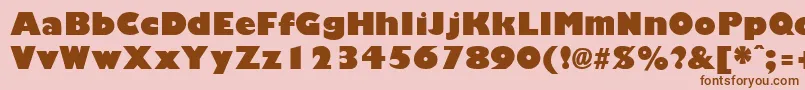 GiliganBlack Font – Brown Fonts on Pink Background