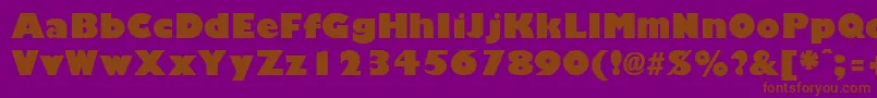 GiliganBlack Font – Brown Fonts on Purple Background