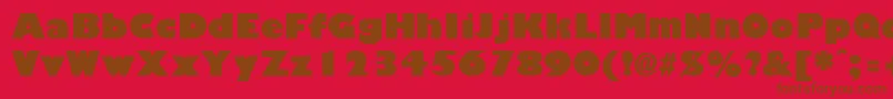 Police GiliganBlack – polices brunes sur fond rouge