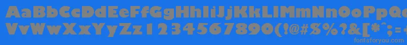 GiliganBlack Font – Gray Fonts on Blue Background