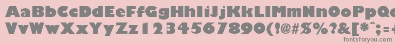 GiliganBlack Font – Gray Fonts on Pink Background