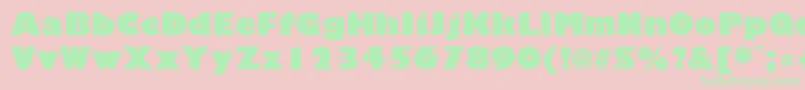 GiliganBlack Font – Green Fonts on Pink Background