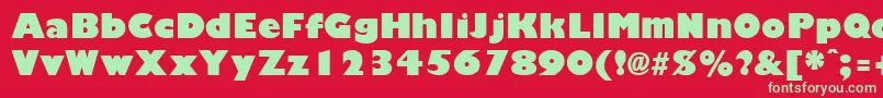 GiliganBlack Font – Green Fonts on Red Background