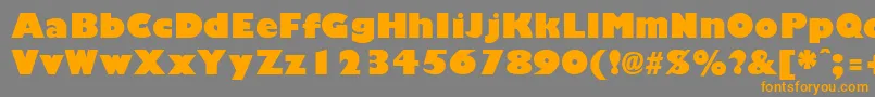 GiliganBlack Font – Orange Fonts on Gray Background