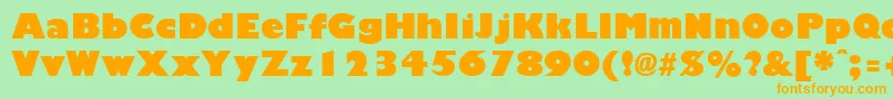 GiliganBlack Font – Orange Fonts on Green Background