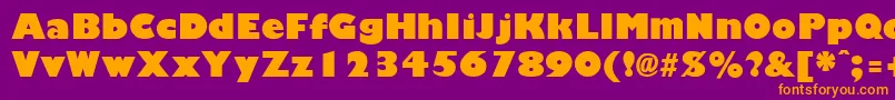 GiliganBlack Font – Orange Fonts on Purple Background
