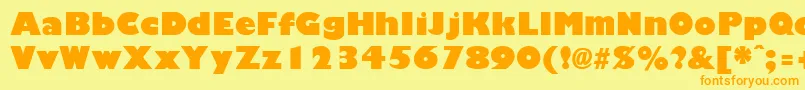 GiliganBlack Font – Orange Fonts on Yellow Background