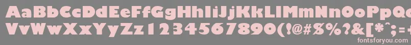 GiliganBlack Font – Pink Fonts on Gray Background