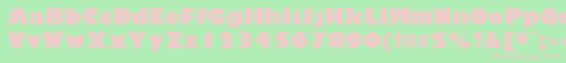 GiliganBlack Font – Pink Fonts on Green Background