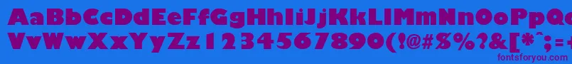 GiliganBlack Font – Purple Fonts on Blue Background