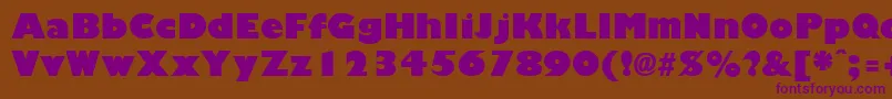 GiliganBlack Font – Purple Fonts on Brown Background