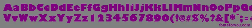 GiliganBlack Font – Purple Fonts on Gray Background