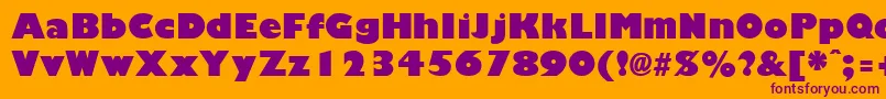 GiliganBlack Font – Purple Fonts on Orange Background
