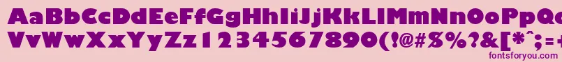 GiliganBlack Font – Purple Fonts on Pink Background