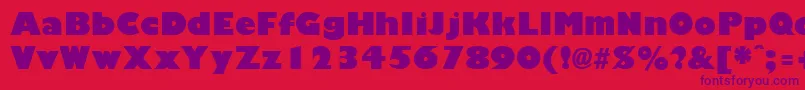 GiliganBlack Font – Purple Fonts on Red Background