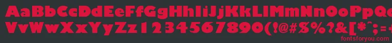 GiliganBlack Font – Red Fonts on Black Background