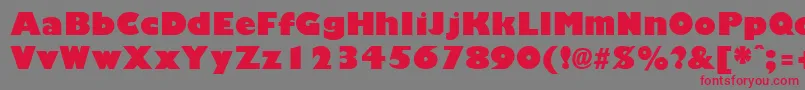 GiliganBlack Font – Red Fonts on Gray Background