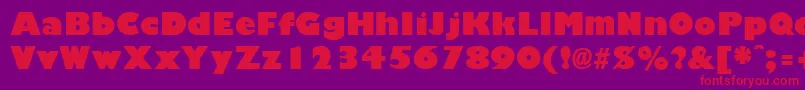 GiliganBlack Font – Red Fonts on Purple Background