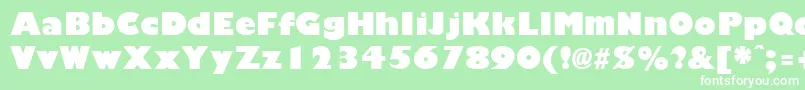 GiliganBlack Font – White Fonts on Green Background