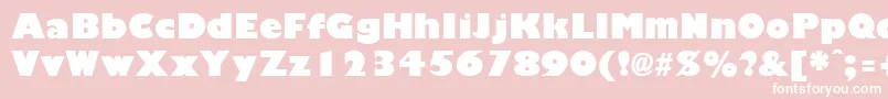 GiliganBlack Font – White Fonts on Pink Background