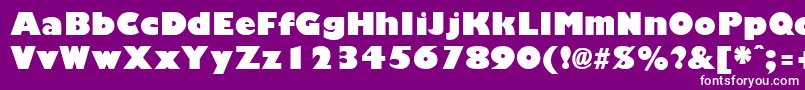 GiliganBlack Font – White Fonts on Purple Background