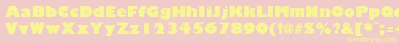 GiliganBlack Font – Yellow Fonts on Pink Background